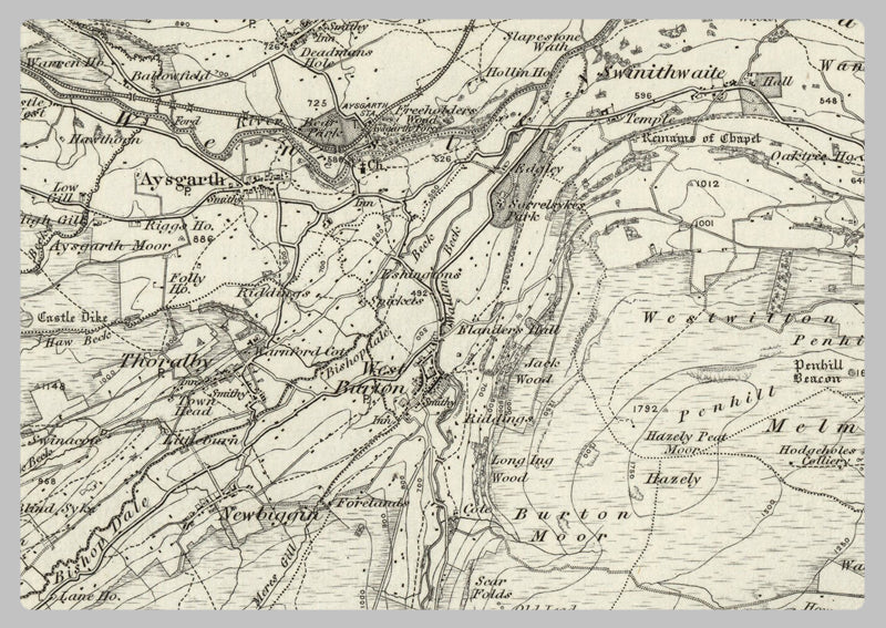 1890 Collection - Masham (Richmond) Ordnance Survey Map