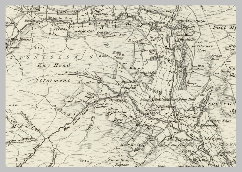 1890 Collection - Masham (Richmond) Ordnance Survey Map