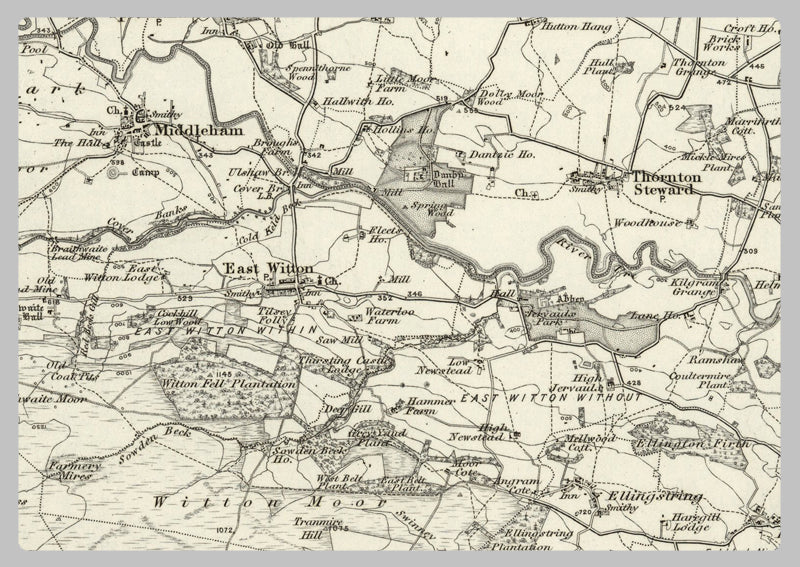 1890 Collection - Masham (Richmond) Ordnance Survey Map