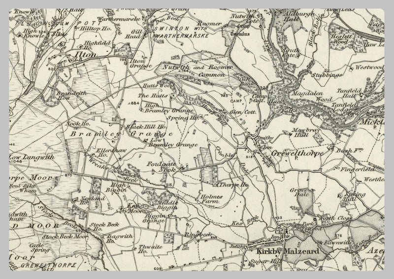 1890 Collection - Masham (Richmond) Ordnance Survey Map