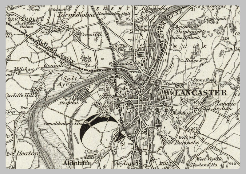 1890 Collection - Lancaster (Kirby Lonsdale) Ordnance Survey Map