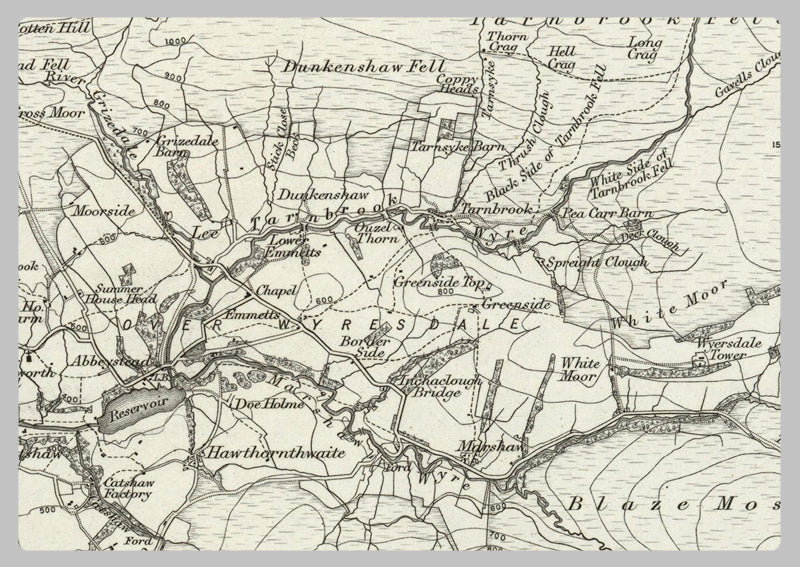 1890 Collection - Lancaster (Kirby Lonsdale) Ordnance Survey Map