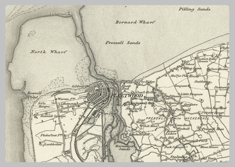 1890 Collection - Fleetwood (Barrow in Furness) Ordnance Survey Map