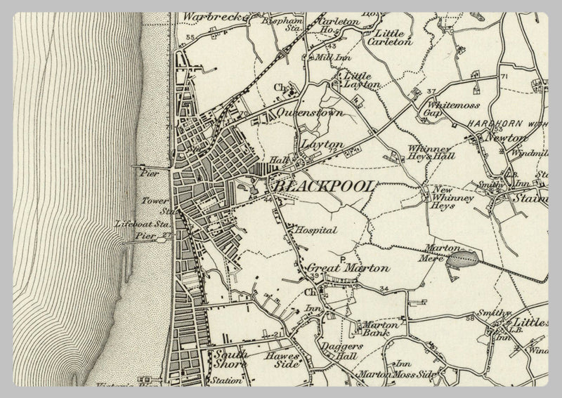 1890 Collection - Fleetwood (Barrow in Furness) Ordnance Survey Map