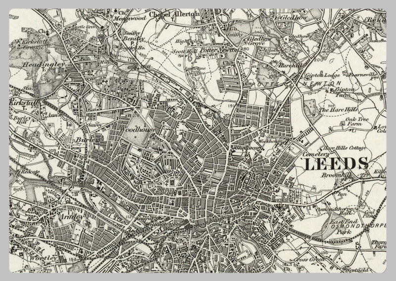 1890 Collection - Leeds (Harrogate) Ordnance Survey Map