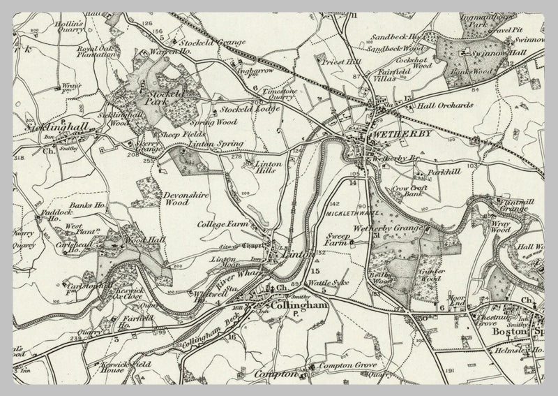 1890 Collection - Leeds (Harrogate) Ordnance Survey Map