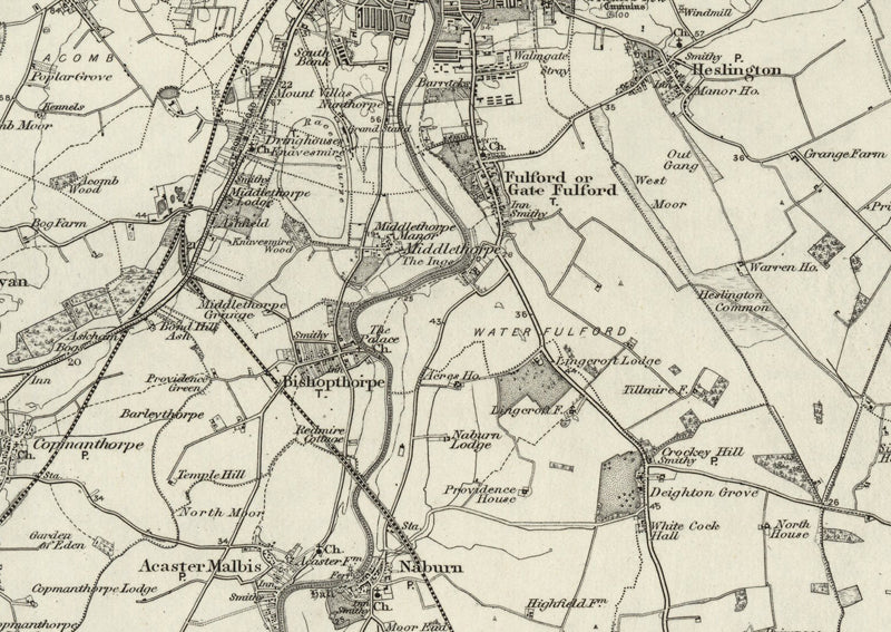 1890 Collection - Selby (York) Ordnance Survey Map