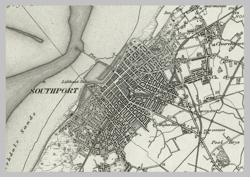 1890 Collection - Southport (Fleetwood) Ordnance Survey Map