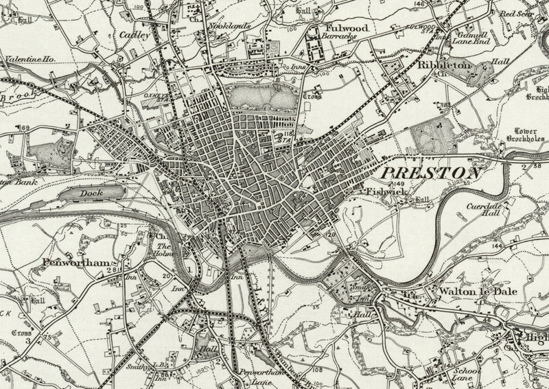 1890 Collection - Preston (Garstang) Ordnance Survey Map