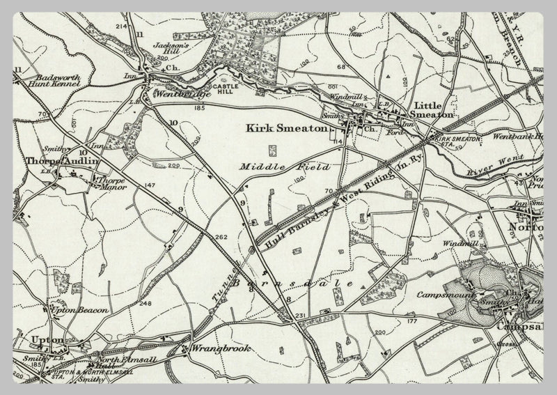 1890 Collection - Wakefield (Leeds) Ordnance Survey Map