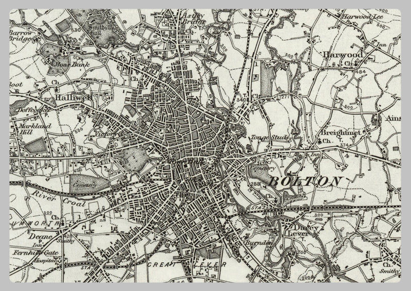 1890 Collection - Manchester (Rochdale) Ordnance Survey Map
