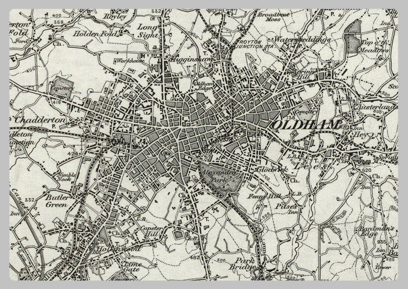 1890 Collection - Manchester (Rochdale) Ordnance Survey Map