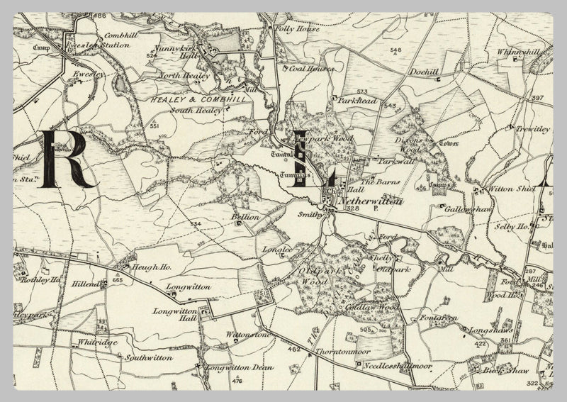 1890 Collection - Rothbury (Alnwick) Ordnance Survey Map