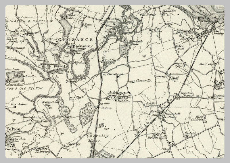 1890 Collection - Rothbury (Alnwick) Ordnance Survey Map