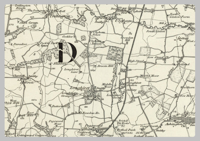 1890 Collection - Rothbury (Alnwick) Ordnance Survey Map