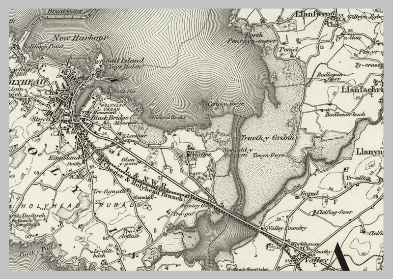 1890 Collection - Holyhead Ordnance Survey Map