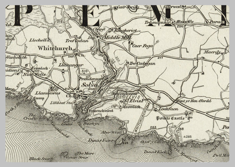 1890 Collection - St David's Ordnance Survey Map