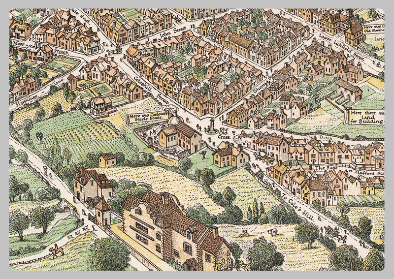 1923 - Illustrated Map of Birmingham by Bernard Sleigh