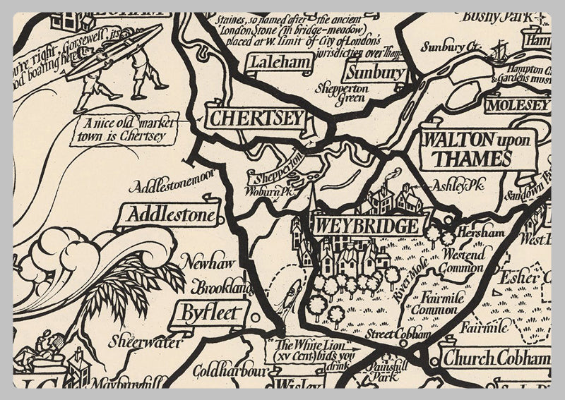 1928 Country Bus Services Map - London and Vicinity