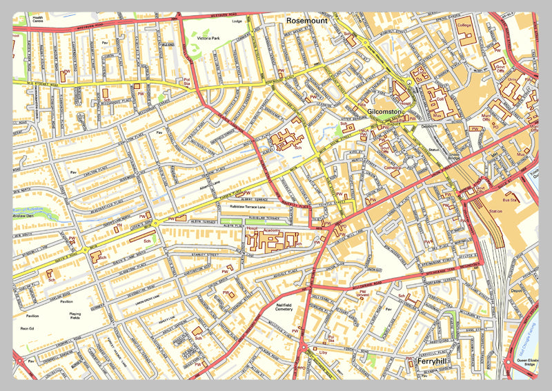 Aberdeen Street Map