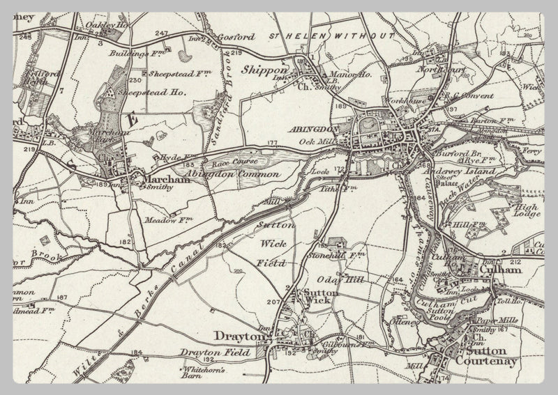 1890 Collection - Abingdon (Oxford) Ordnance Survey Map