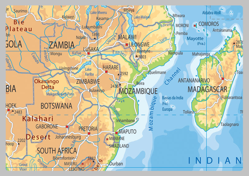 Africa Physical Map