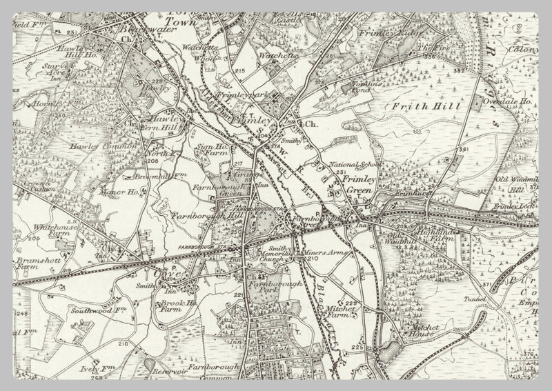 1890 Collection - Aldershot (Windsor) Ordnance Survey Map
