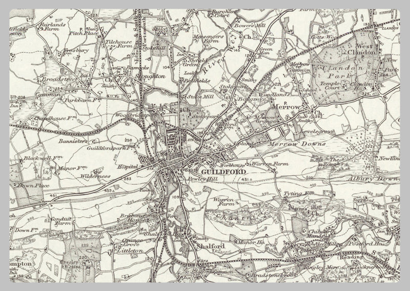 1890 Collection - Aldershot (Windsor) Ordnance Survey Map