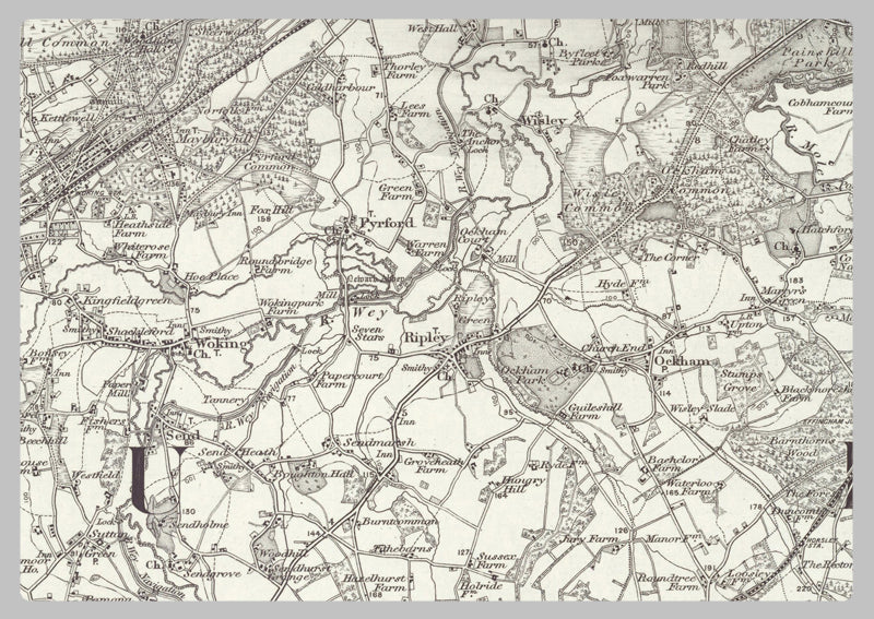 1890 Collection - Aldershot (Windsor) Ordnance Survey Map