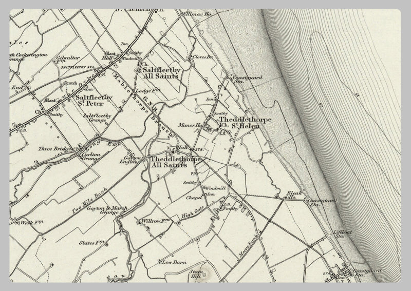 Saltfleet Map 1890 Collection - Alford (Saltfleet) Ordnance Survey Map– I Love Maps