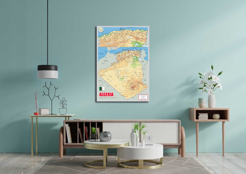 Physical Map of Algeria - The Oxford Collection