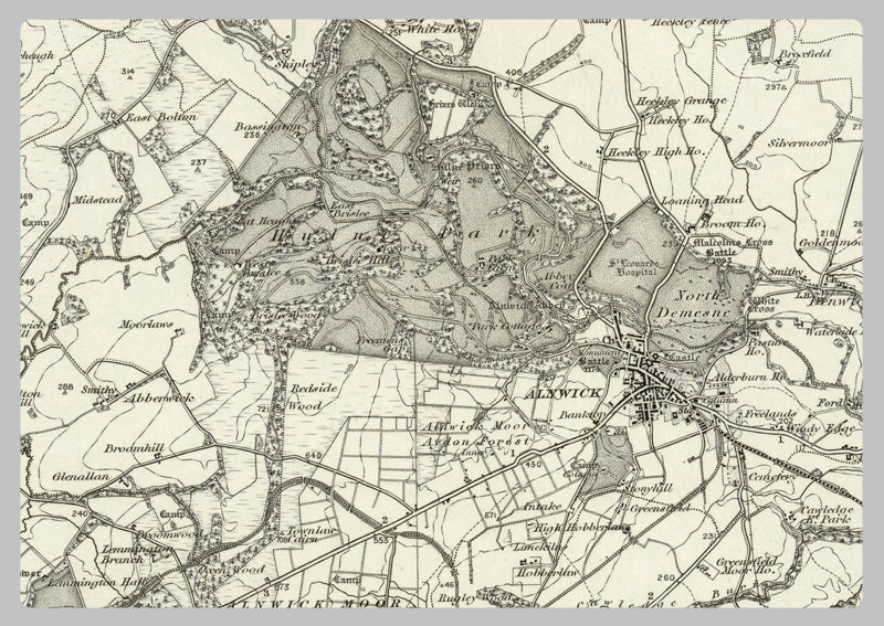 1890 Collection - Alnwick (HolyStand) Ordnance Survey Map