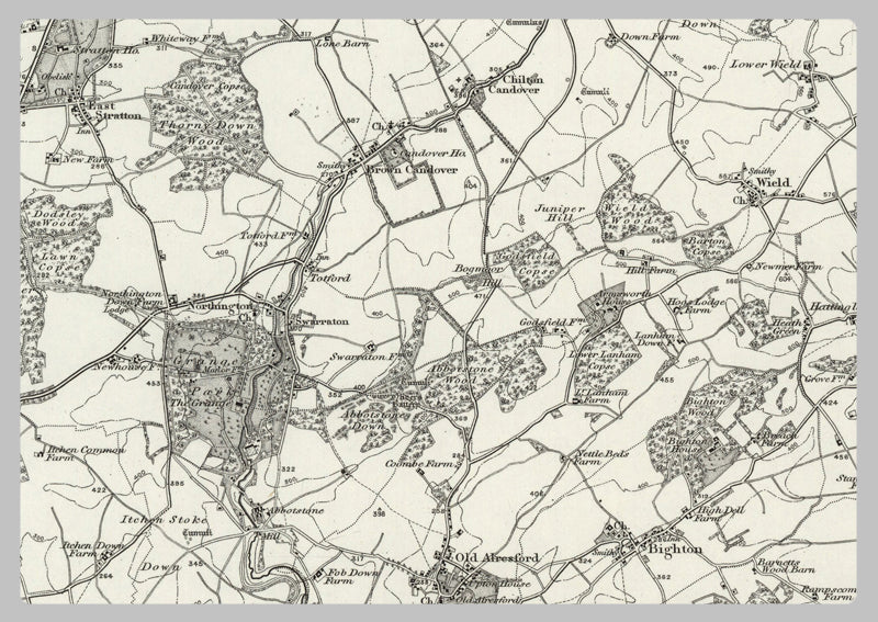 1890 Collection - Alresford (Basingstoke) Ordnance Survey Map