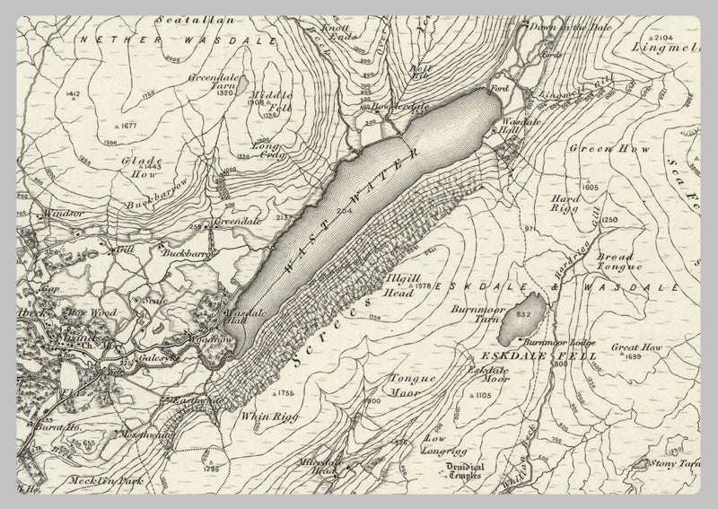 1890 Collection - Ambleside (Keswick) Ordnance Survey Map