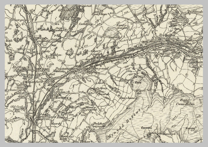 1890 Collection - Ammanford (Llandovery) 1890 OS Map
