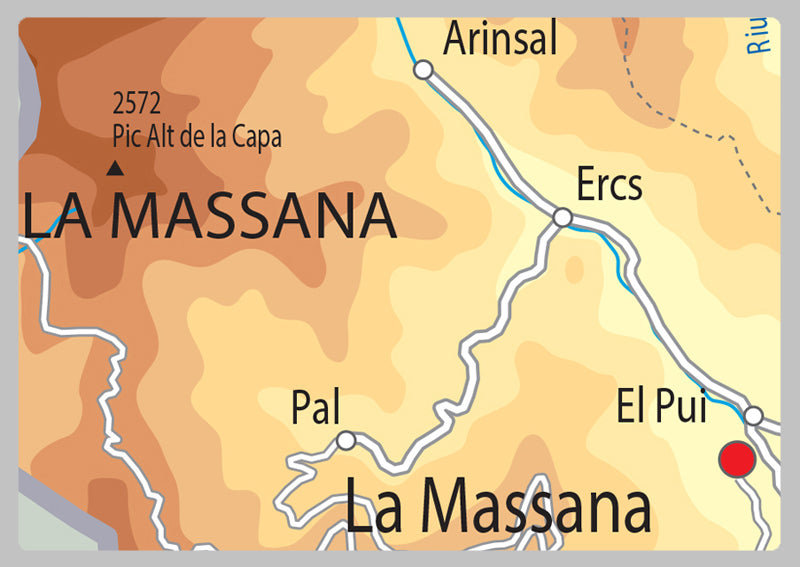Physical Map of Andora - The Oxford Collection