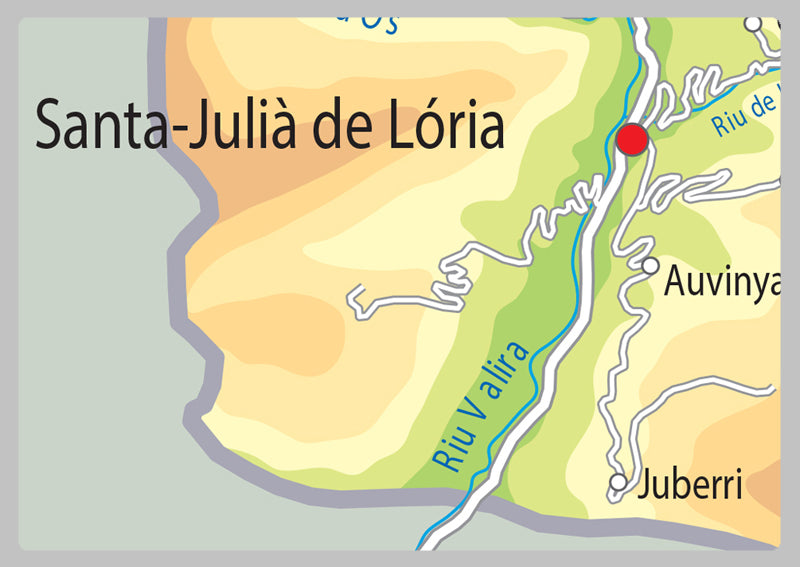 Physical Map of Andora - The Oxford Collection