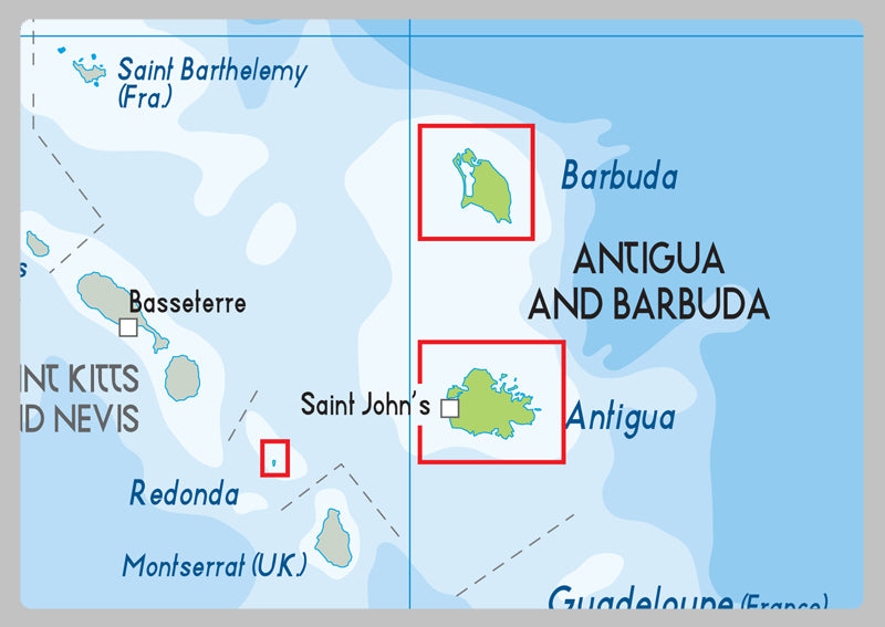 Antigua Physical Map