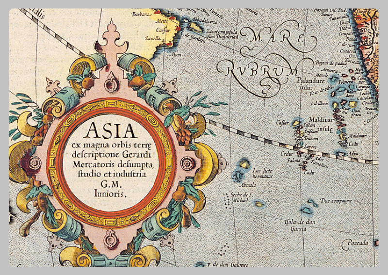 1607 - Map of Asia by Gerard Mercator