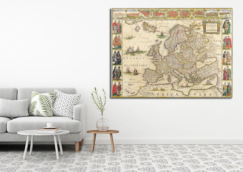 1645 - Map of Europe by Willem Blaeu