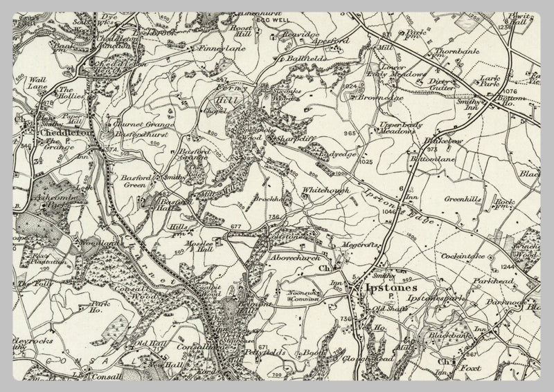 1890 Collection - Ashbourne (Buxton) Ordnance Survey Map