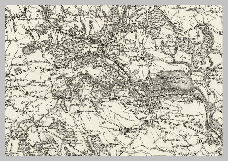 1890 Collection - Ashbourne (Buxton) Ordnance Survey Map