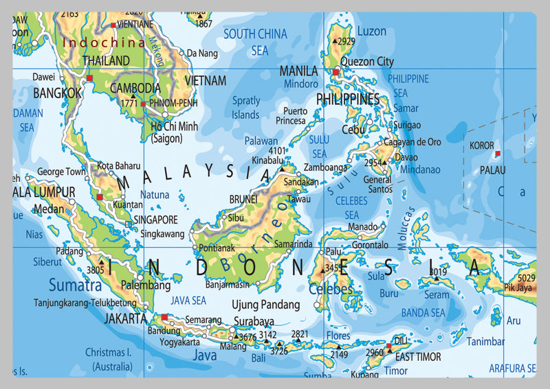 Asia Physical Map