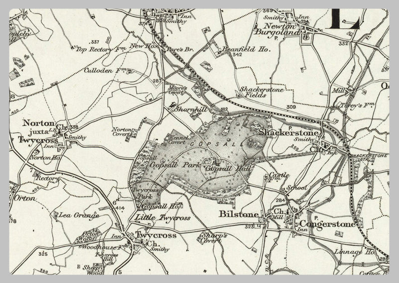 1890 Collection - Atherstone (Loughborough) Ordnance Survey Map
