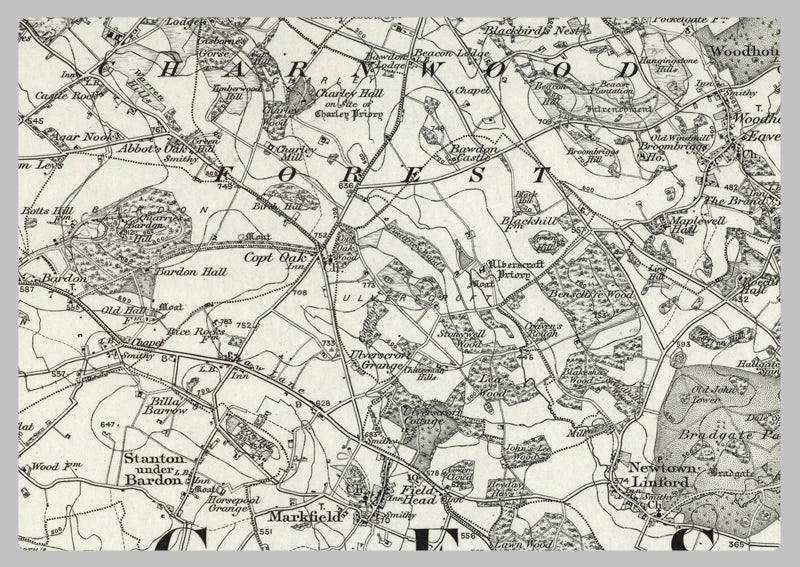 1890 Collection - Atherstone (Loughborough) Ordnance Survey Map