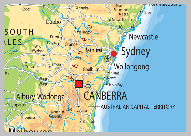 Australia Physical Map– I Love Maps