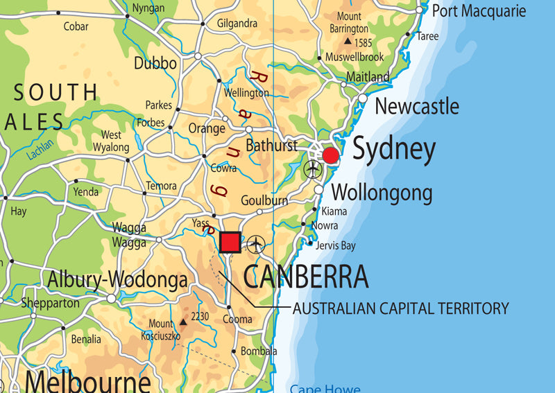 Australia Physical Map