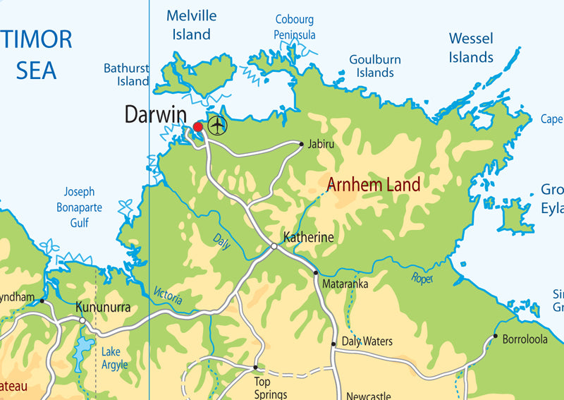 Australia Physical Map