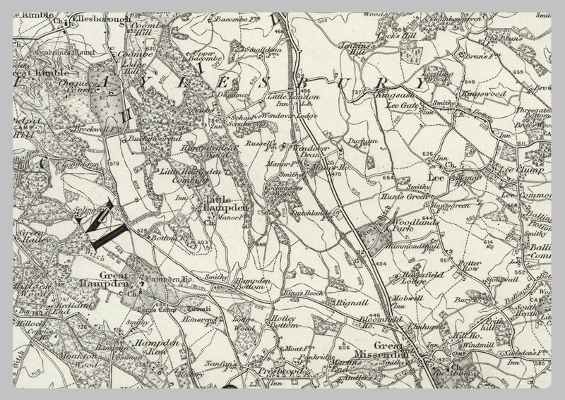 1890 Collection - Aylesbury (Leighton Buzzard) Ordnance Survey Map