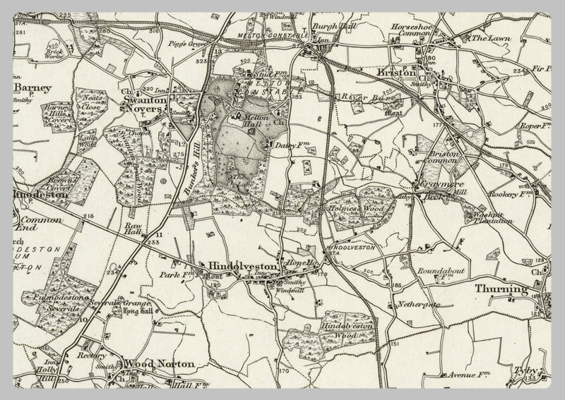 1890 Collection - Aylsham (Cromer) Ordnance Survey Map